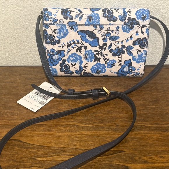 Kate Spade Floral Crossbody Bag in Blue and Black - Picture 8 of 9
